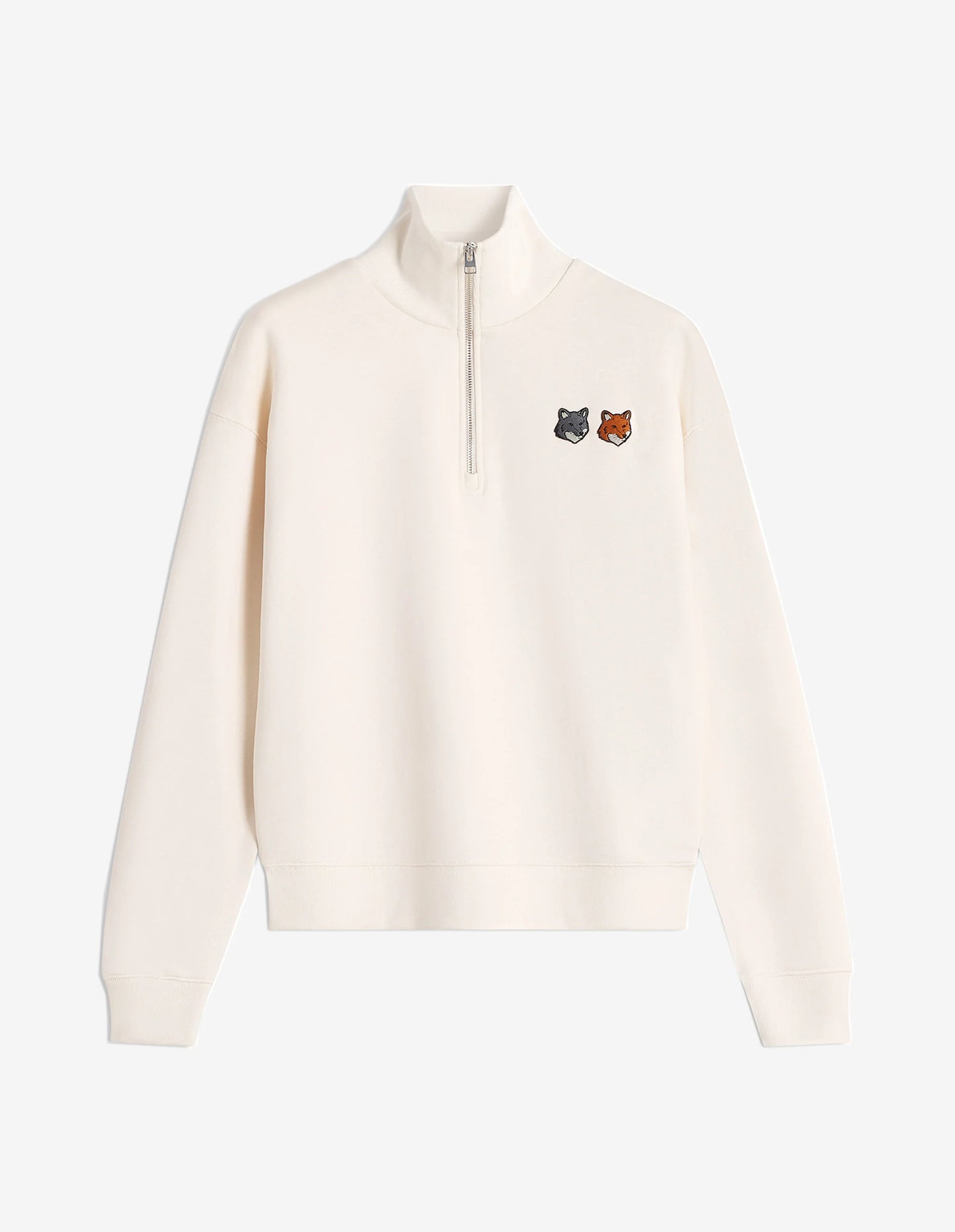 DOUBLE BOLD FOX HEAD HALF ZIP COMFORT SWEATSHIRT