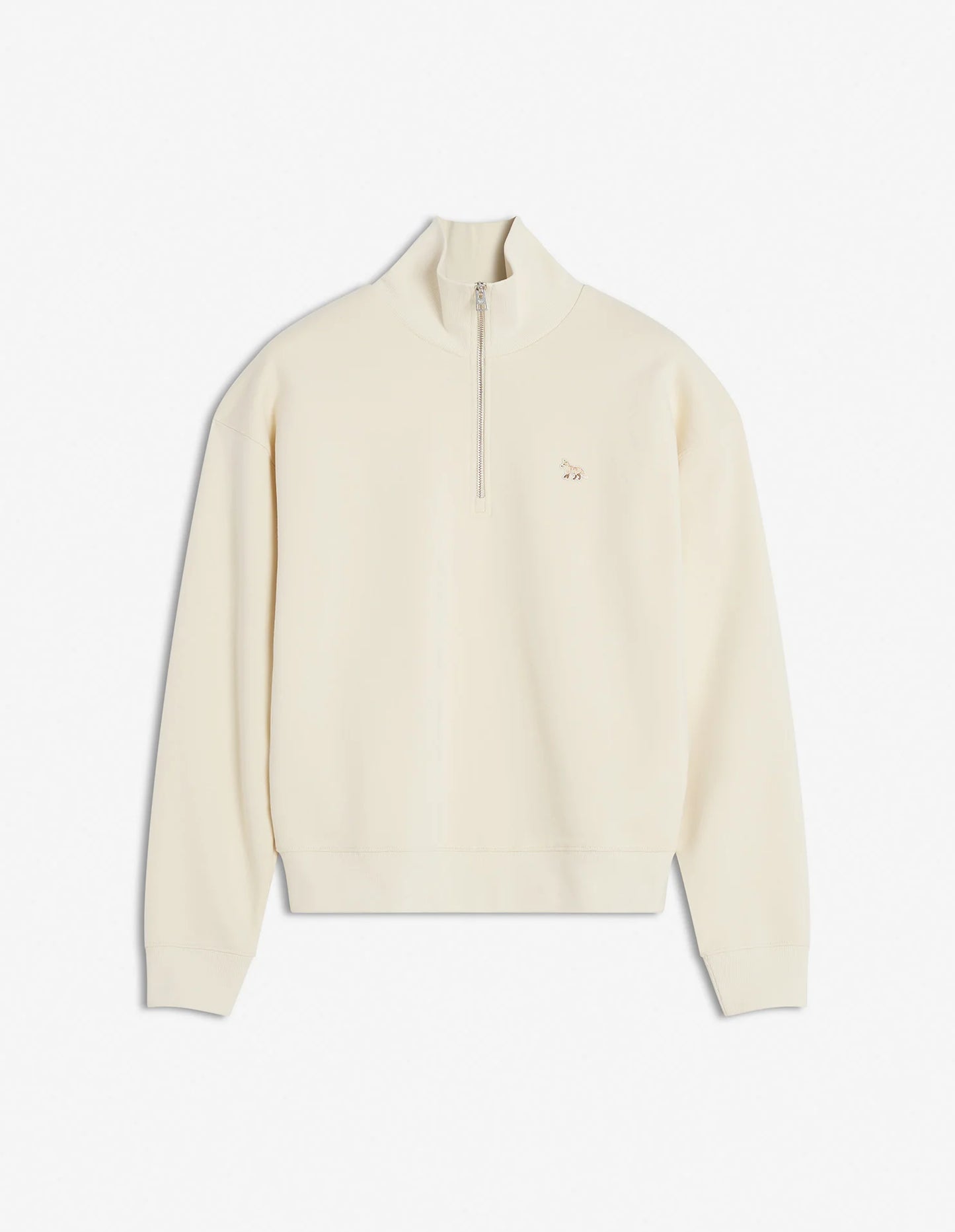 BABY FOX PATCH HALF ZIP SWEATSHIRT