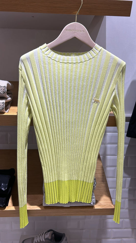 BABY FOX PATCH RIBBED JUMPER