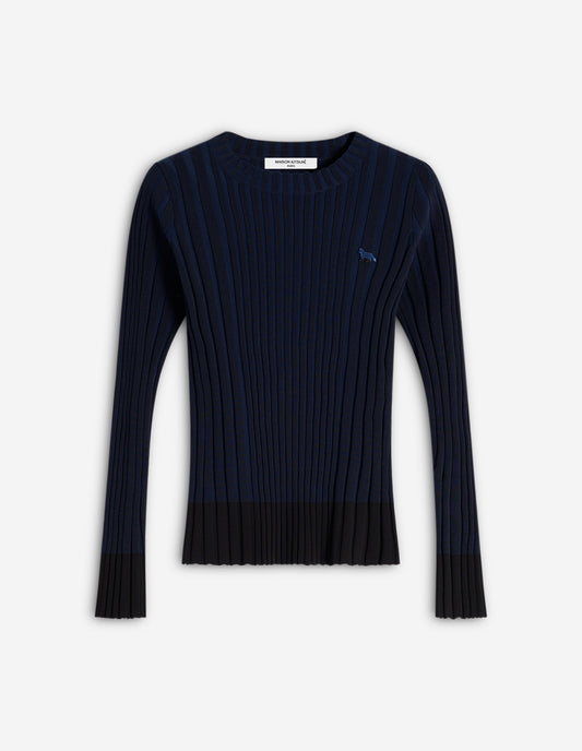 BABY FOX PATCH RIBBED JUMPER