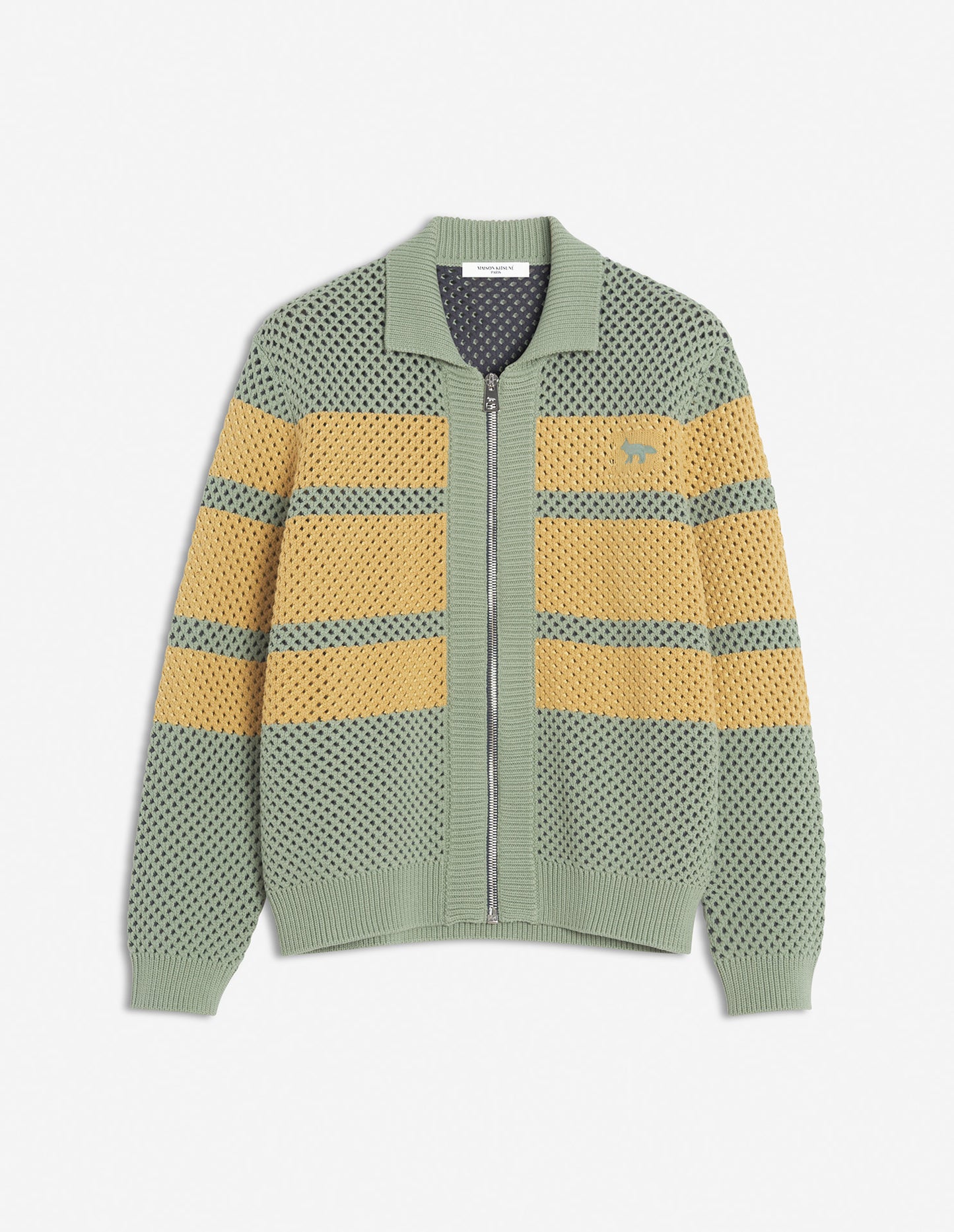 STRIPED MESH BLOUSON