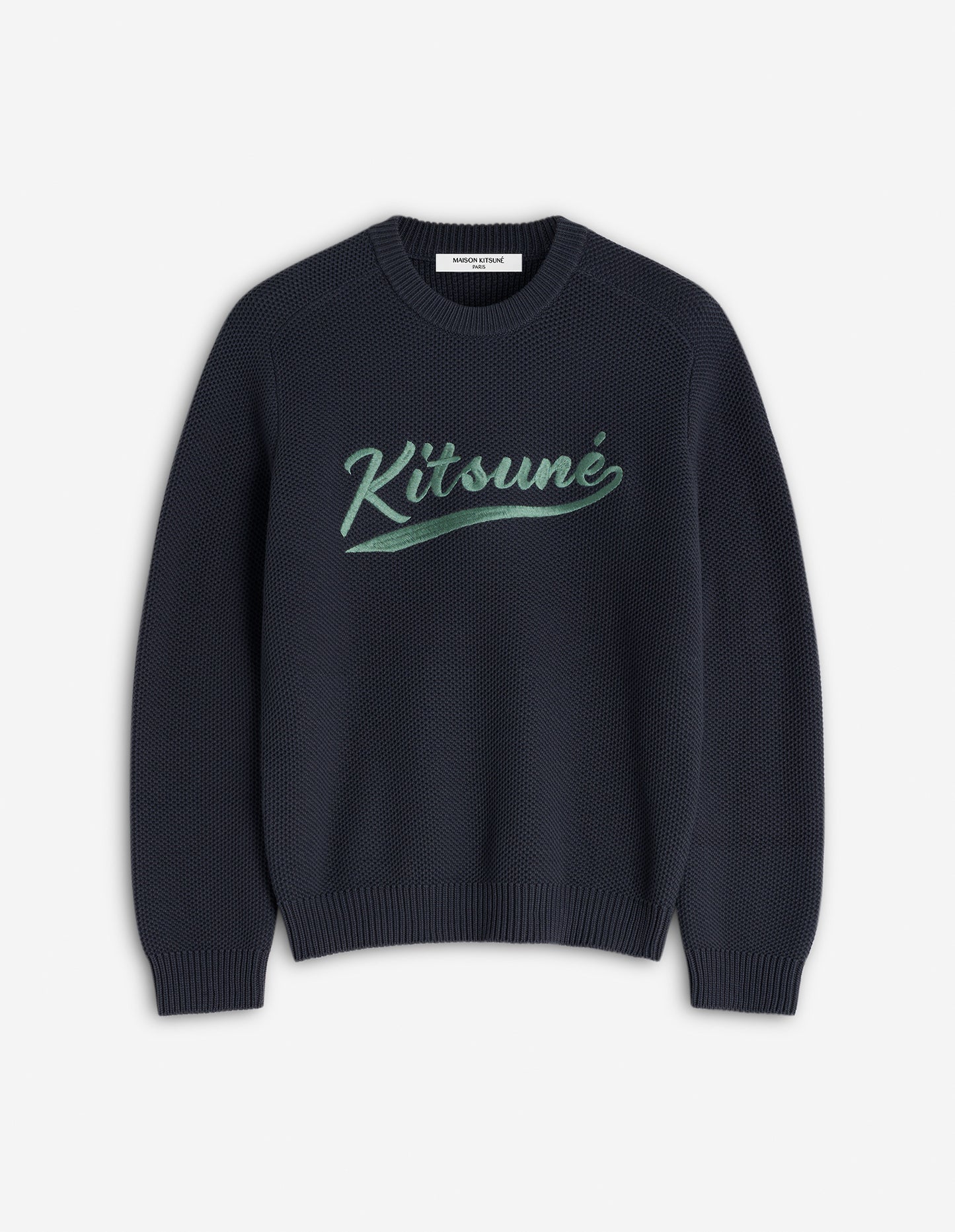 KITSUNE VARSITY EMBROIDERED MESH JUMPER