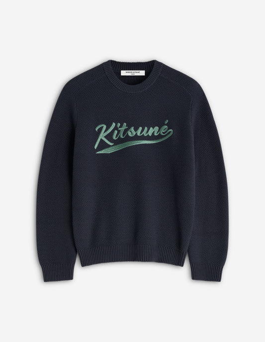 KITSUNE VARSITY EMBROIDERED MESH JUMPER