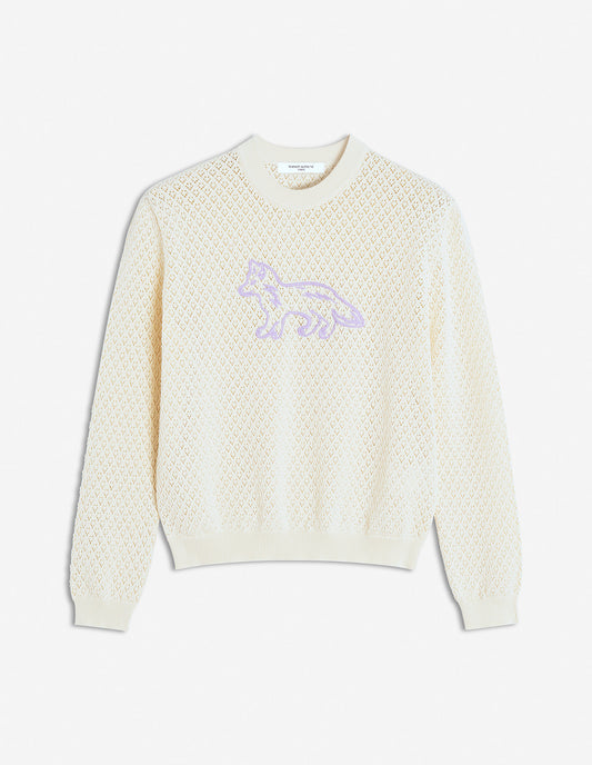 BABY FOX EMBROIDERY LACE JUMPER