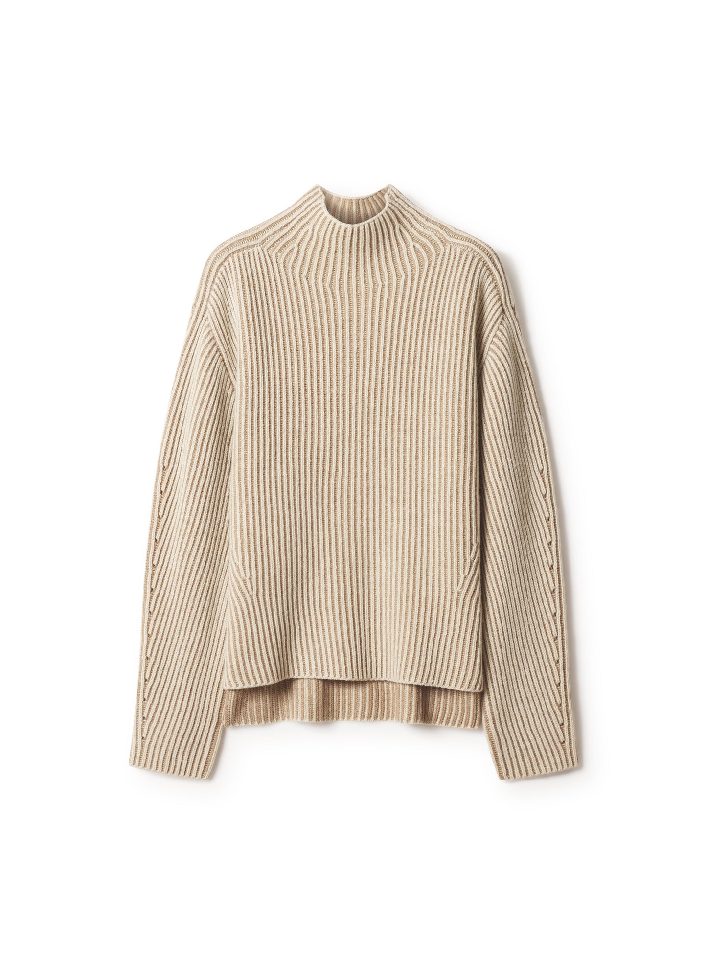 PLAITED RIB HIGH NECK JUMPER