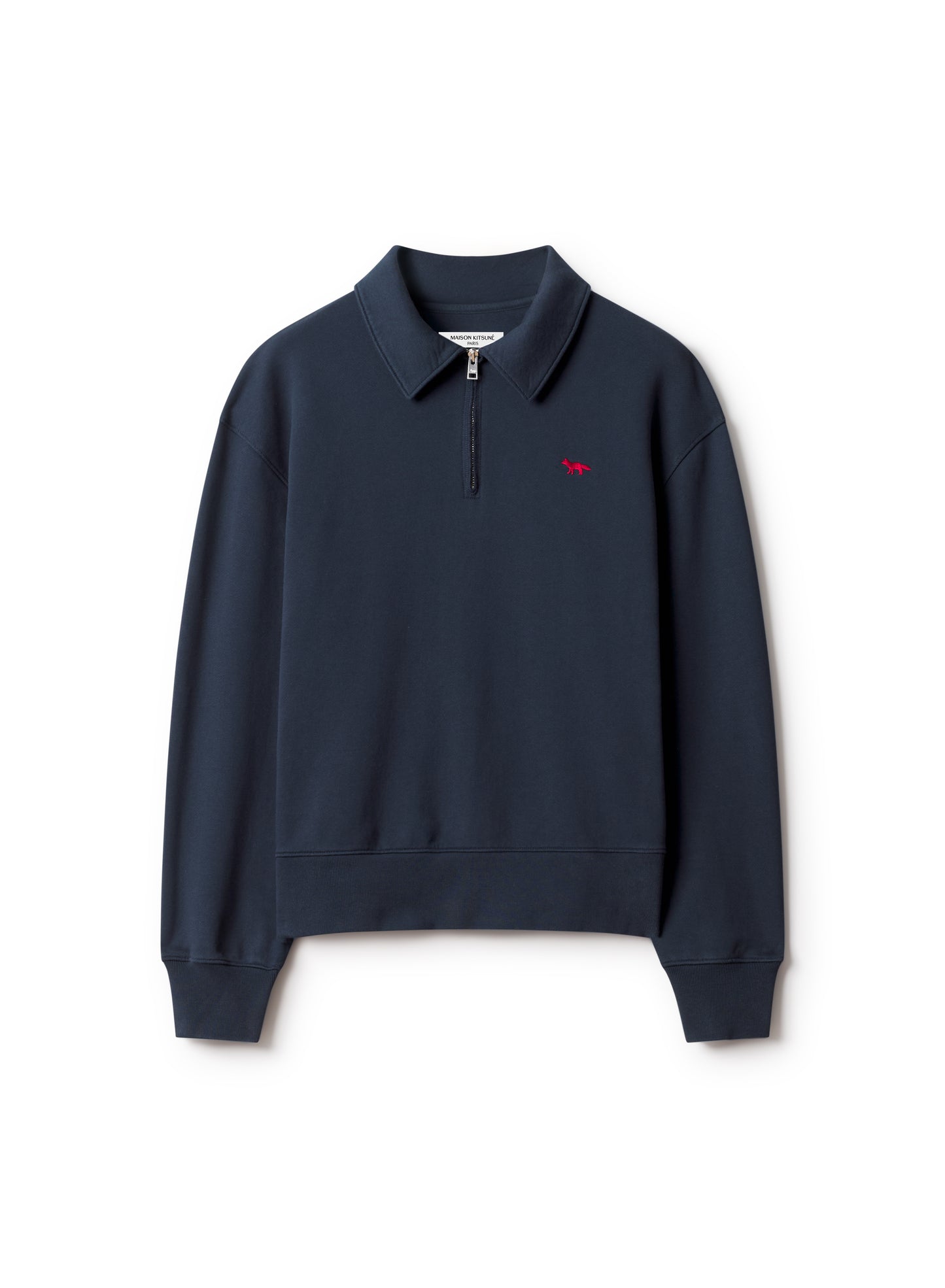 PROFILE FOX ZIPPED POLO SWEATSHIRT