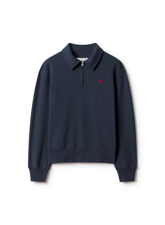 PROFILE FOX ZIPPED POLO SWEATSHIRT