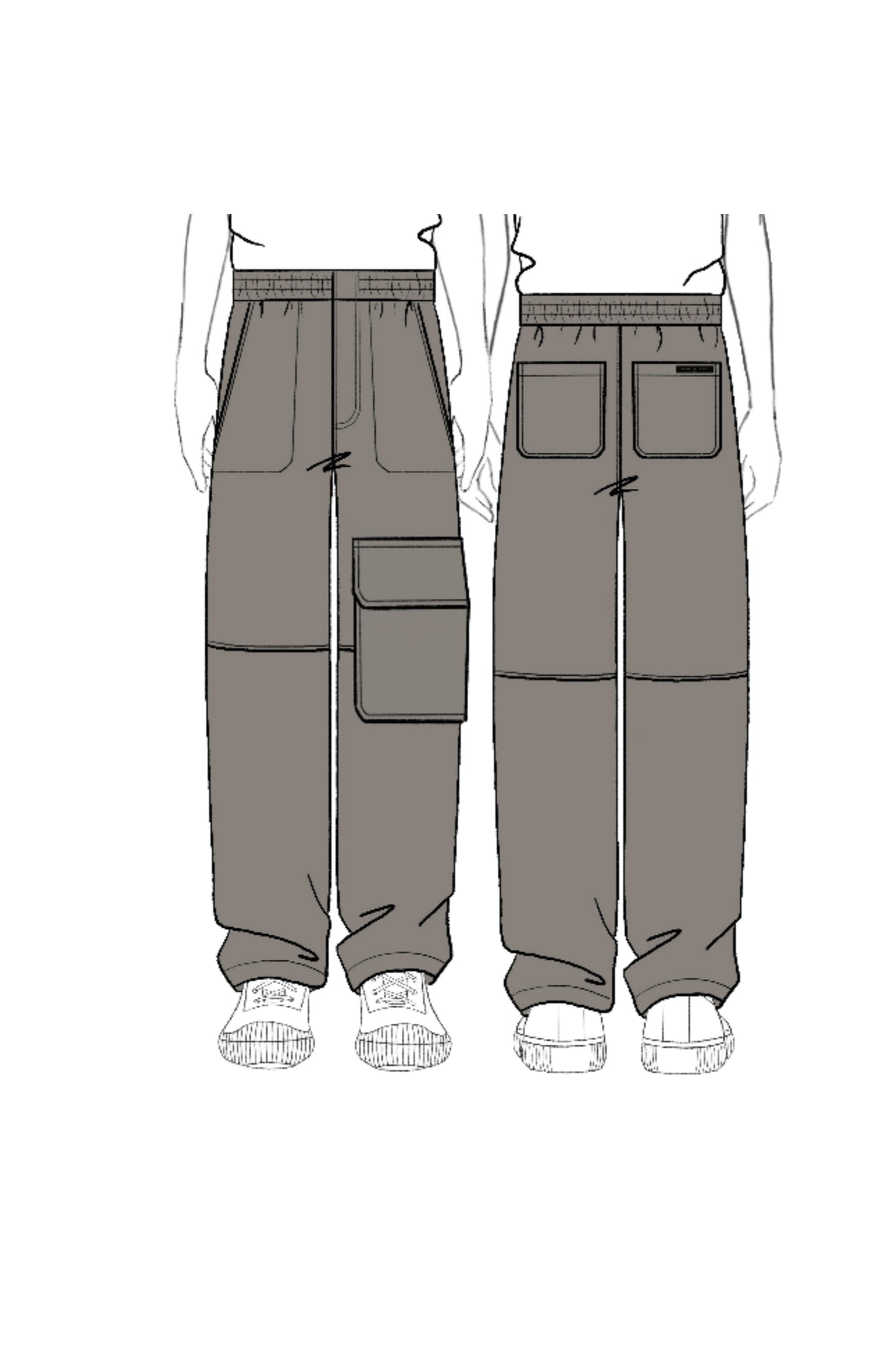 ELASTICATED CARGO PANTS