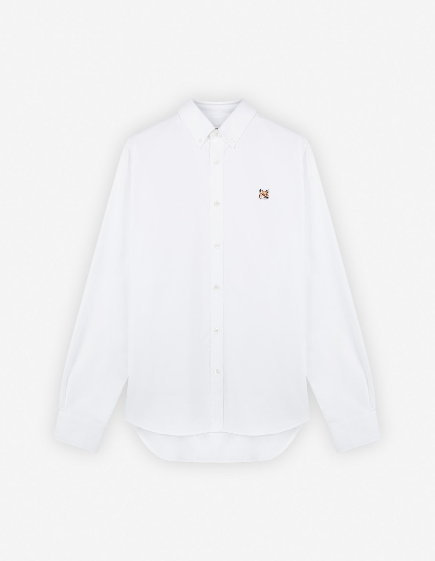 BUTTON DOWN CLASSIC SHIRT WITH INSTITUTIONAL FOX HEAD PATCH IN OXFORD