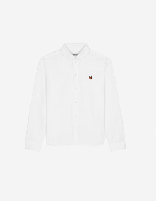 BUTTON-DOWN CLASSIC SHIRT WITH INSTITUTIONAL FOX HEAD PATCH IN OXFORD