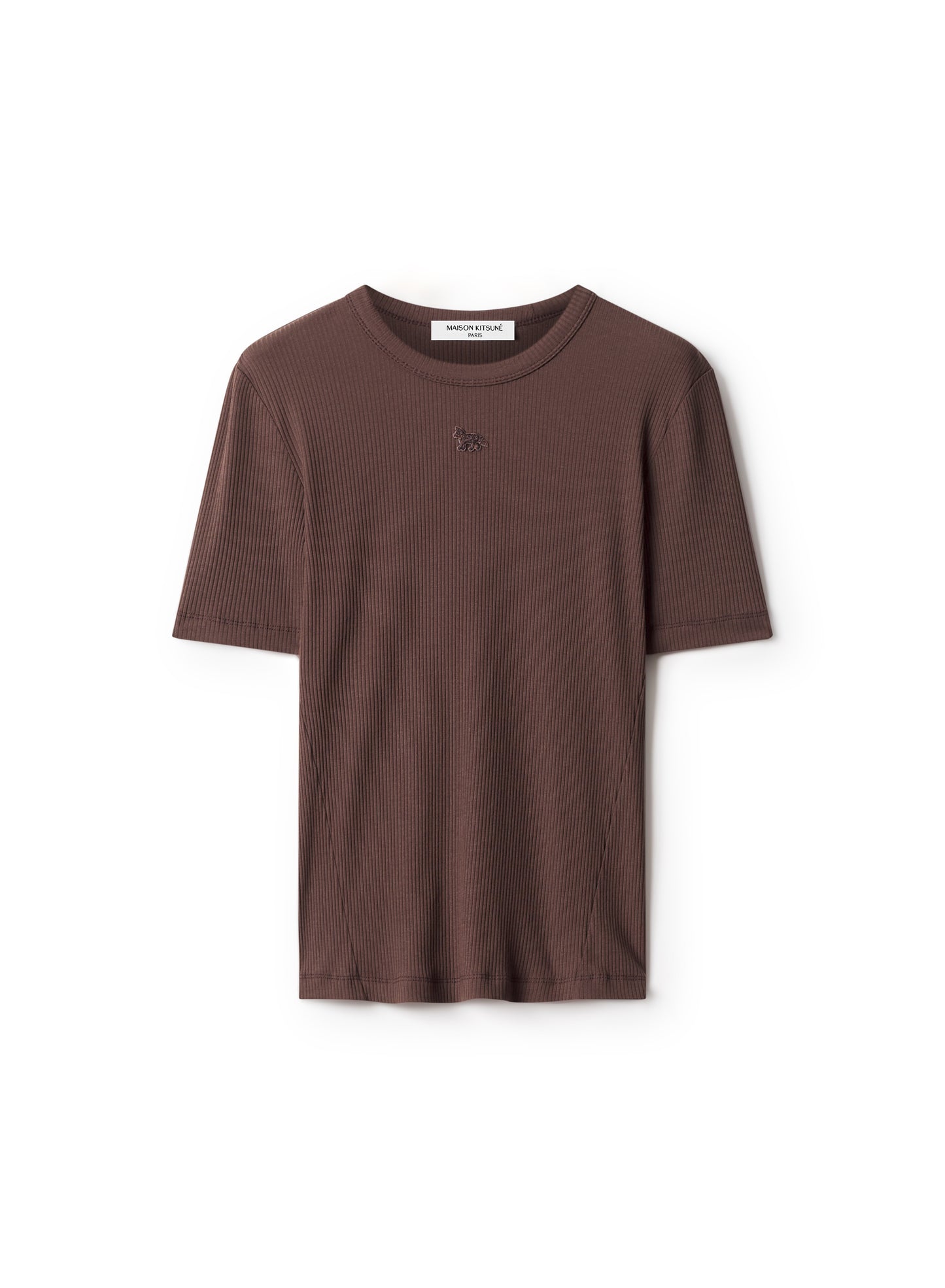 RIBBED BABY FOX FITTED TEE-SHIRT
