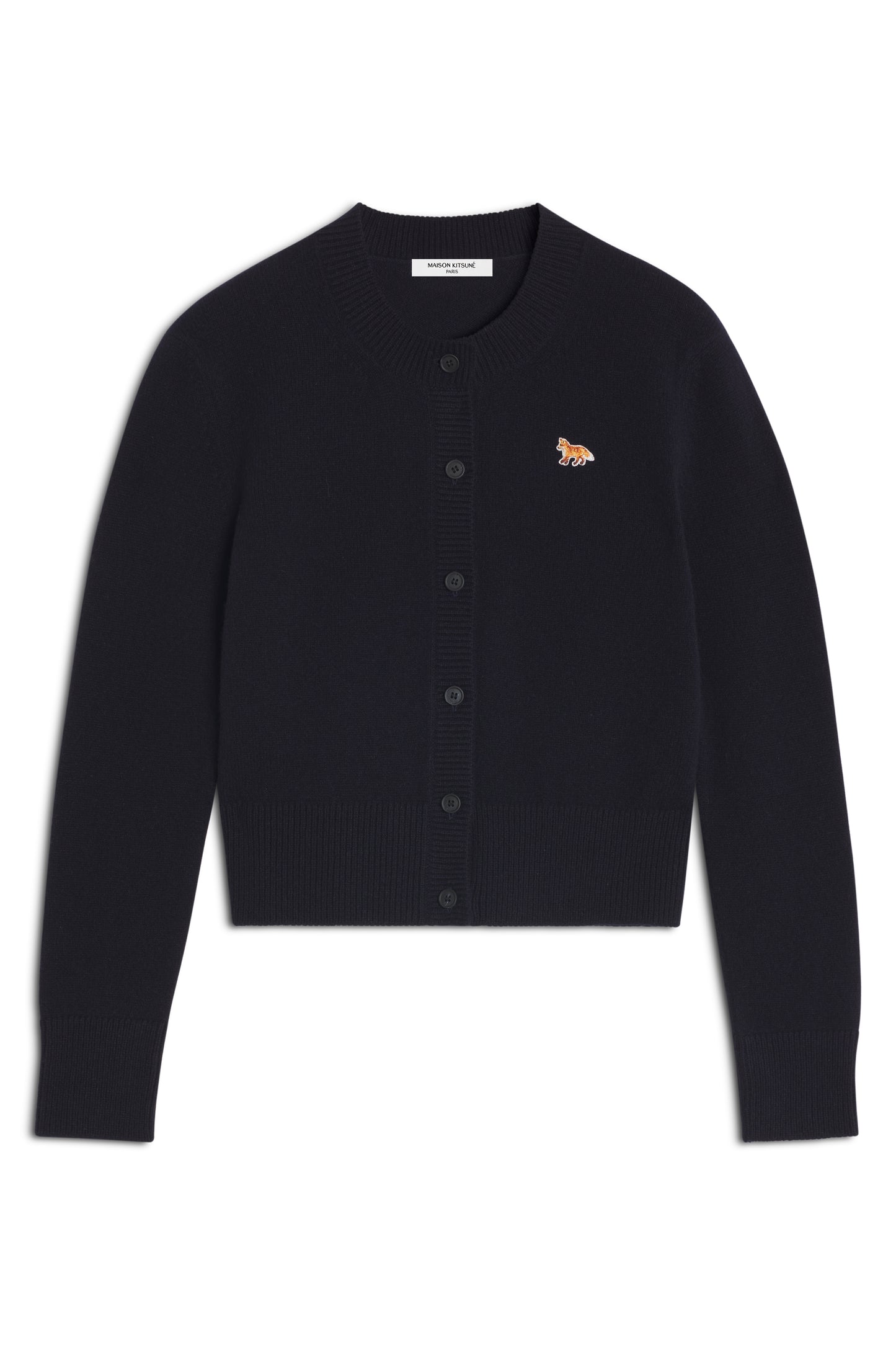 BABY FOX LAMBSWOOL FITTED CARDIGAN