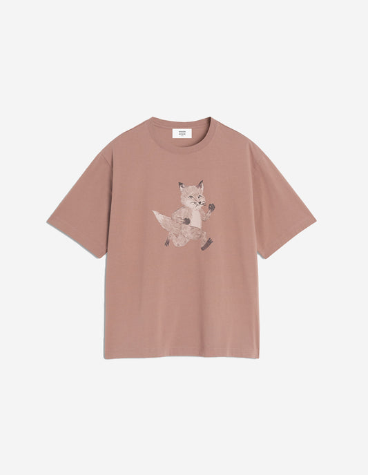 SPEEDY FOX PRINT OVERSIZE TEE-SHIRT