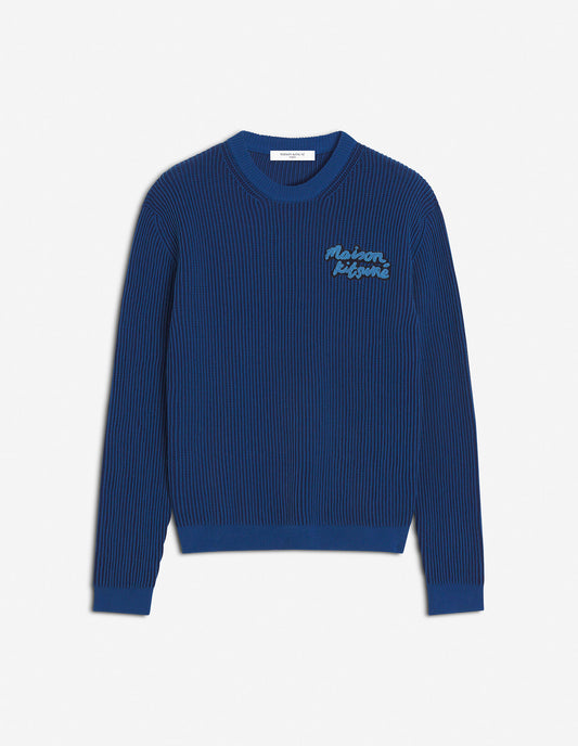 MAISON KITSUNE HANDWRITING RIBBED COMFORT JUMPER