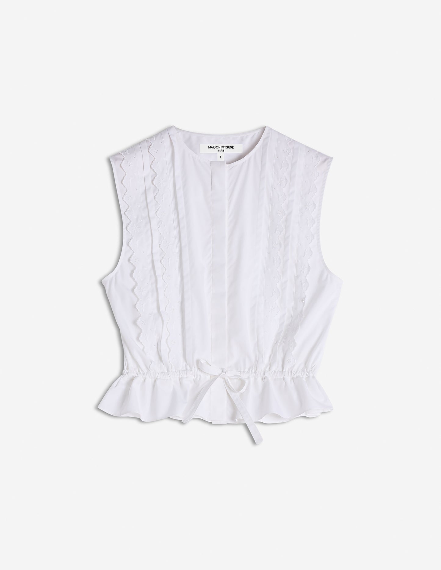 CRAFTED EMBROIDERY SLEEVELESS TOP