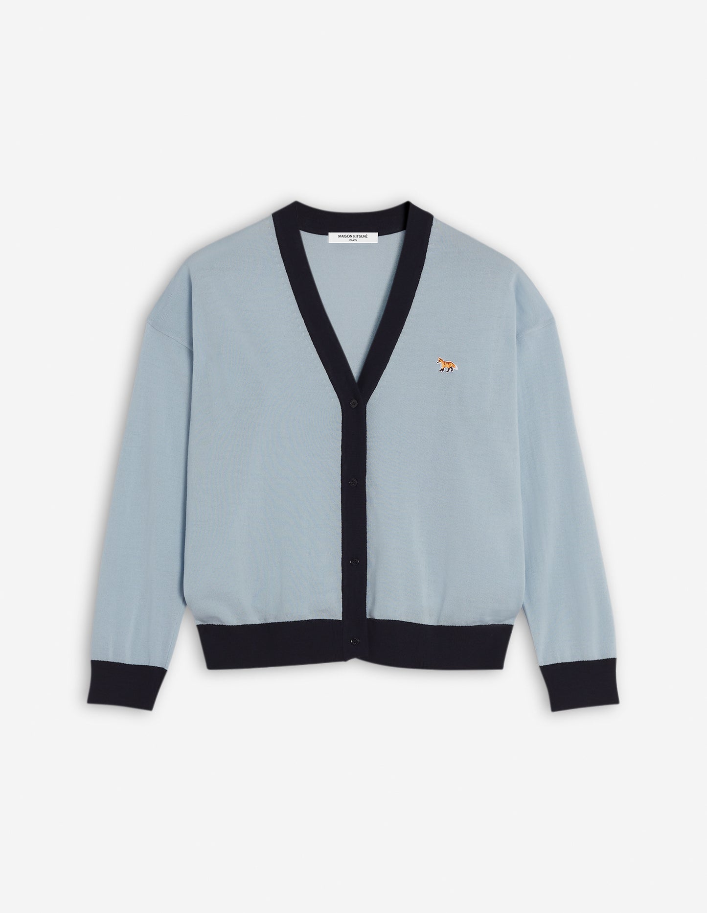 BABY FOX PATCH BI-COLOR COMFORT CARDIGAN