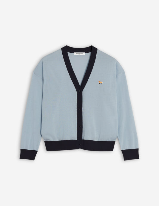 BABY FOX PATCH BI-COLOR COMFORT CARDIGAN