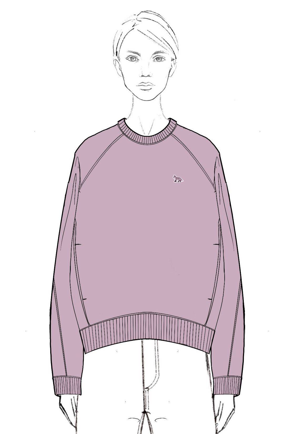 BABY FOX FADED OPEN POCKET SWEATSHIRT