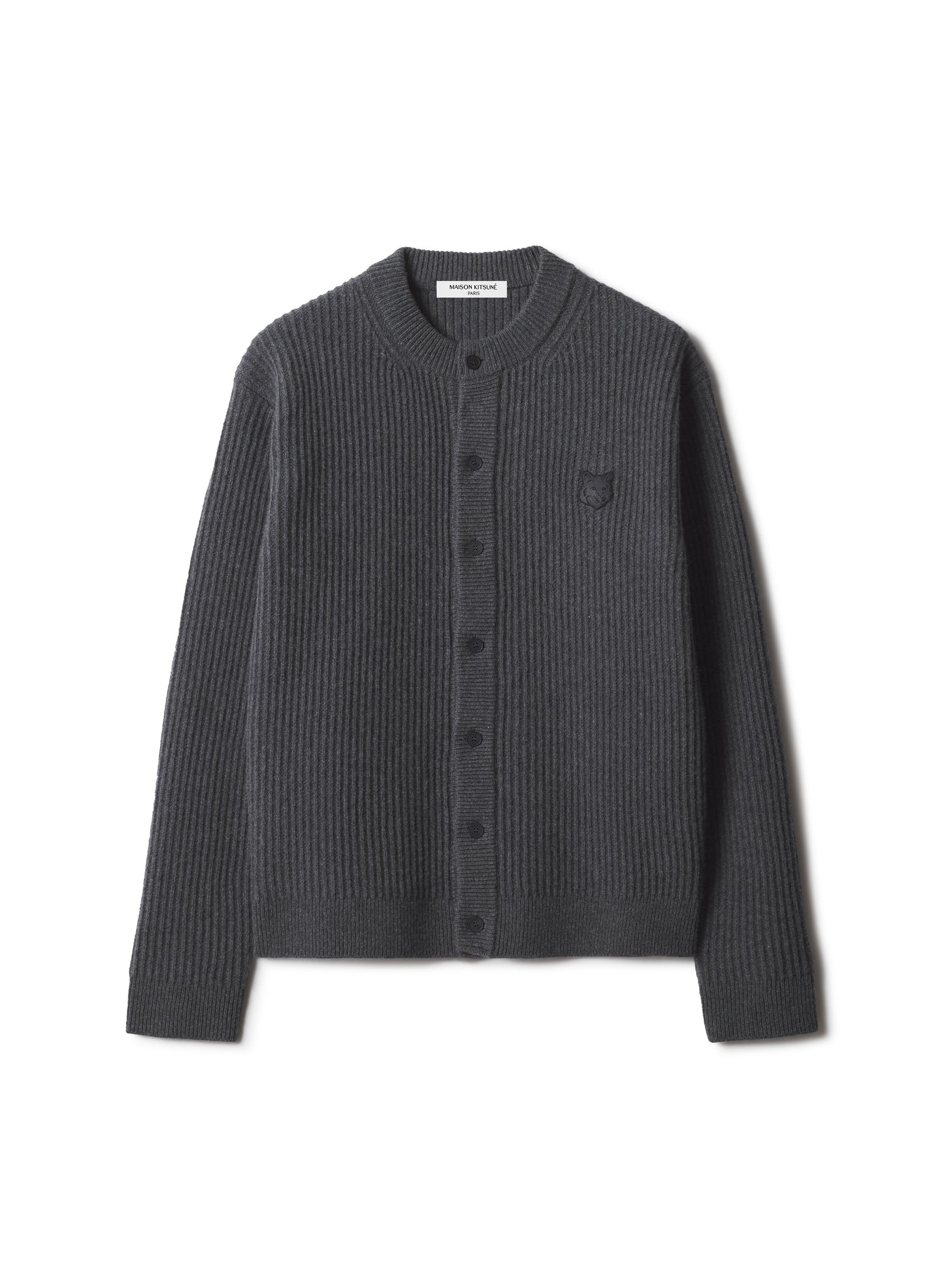 FOX HEAD RIBBED REGULAR CARDIGAN