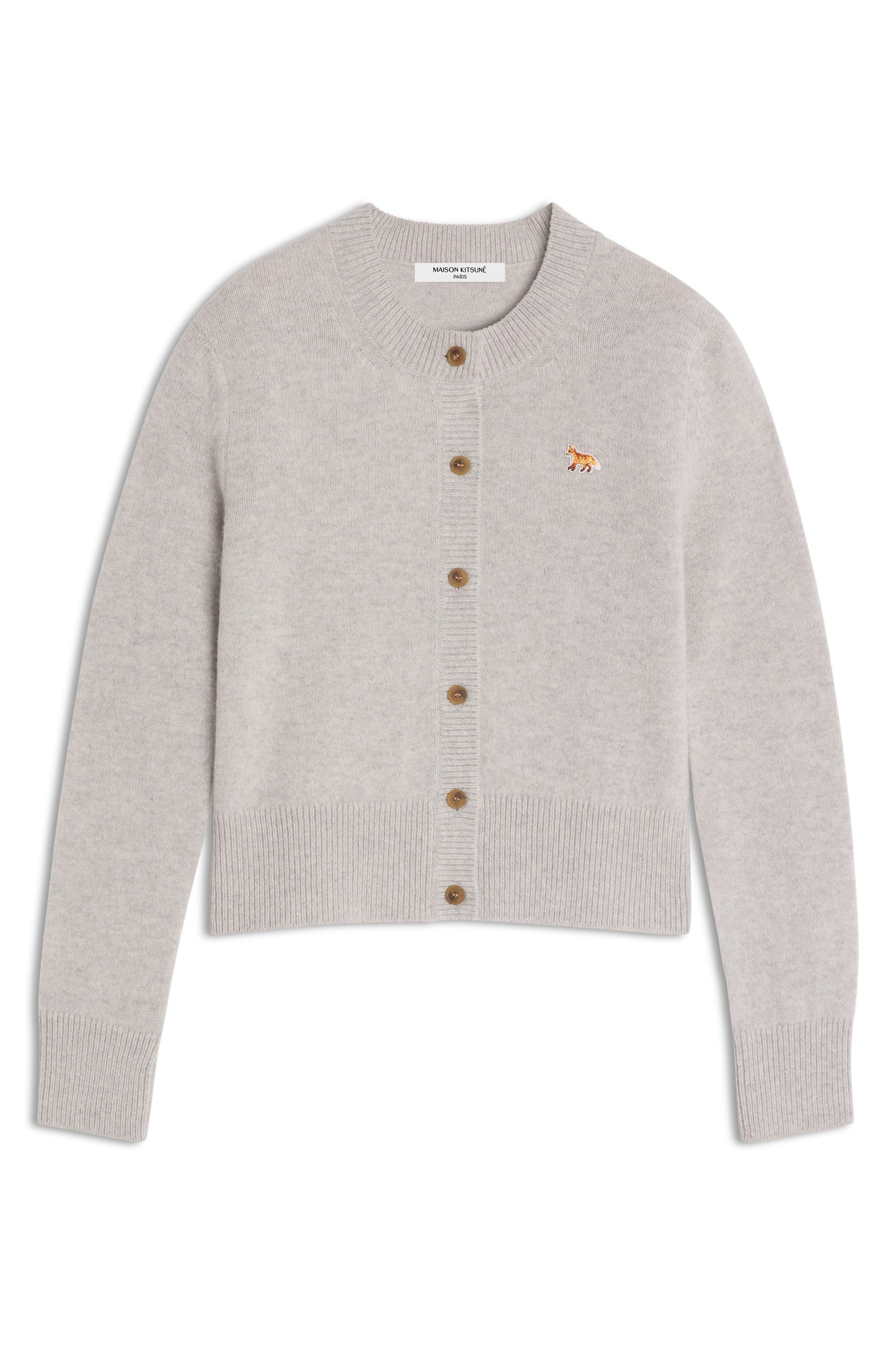 BABY FOX LAMBSWOOL FITTED CARDIGAN