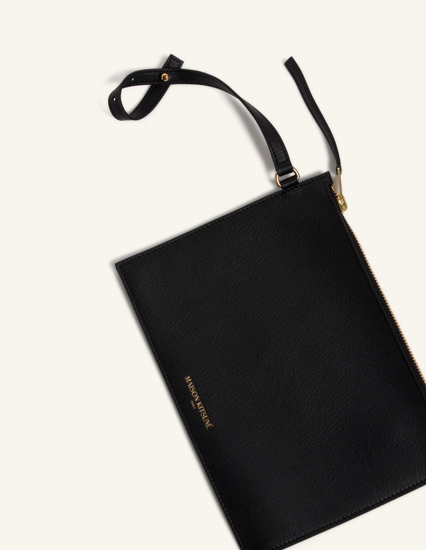 MAISON KITSUNE PARIS LEATHER TOTE