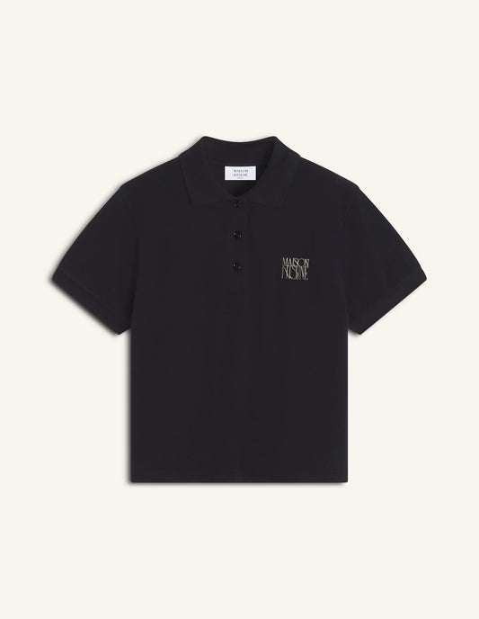 MAISON KITSUNÉ STAMP CROPPED POLO