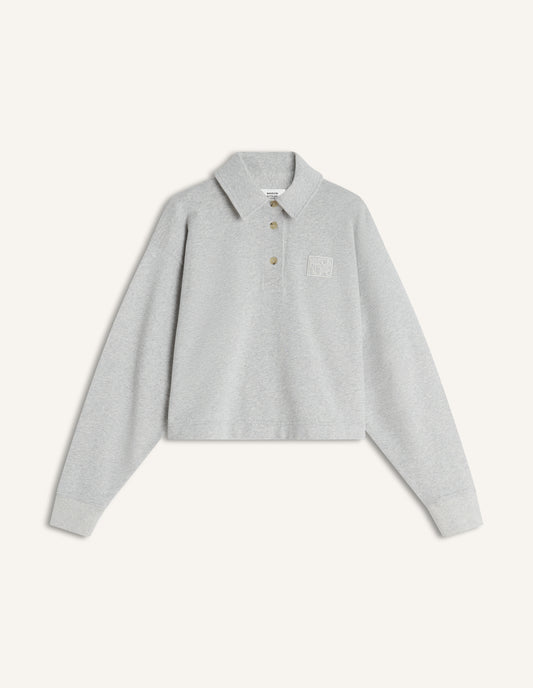 MAISON KITSUNÉ STAMP POLO SWEATSHIRT
