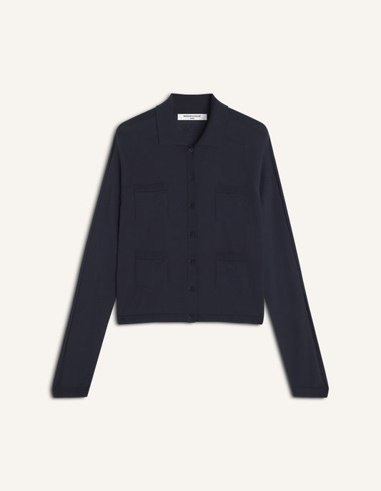 SILK BLEND SHORT CARDIGAN