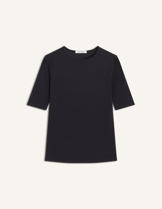 SHORT SLEEVE STRETCH TOP
