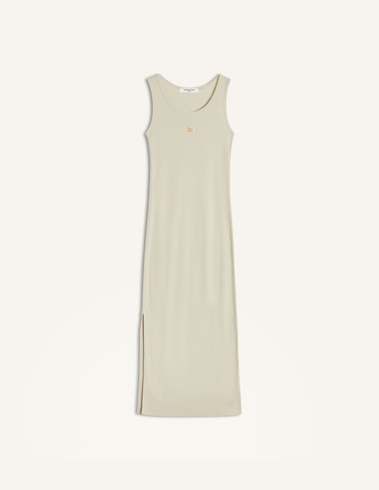 NATURAL BABY FOX RIBBED TANK DRESS