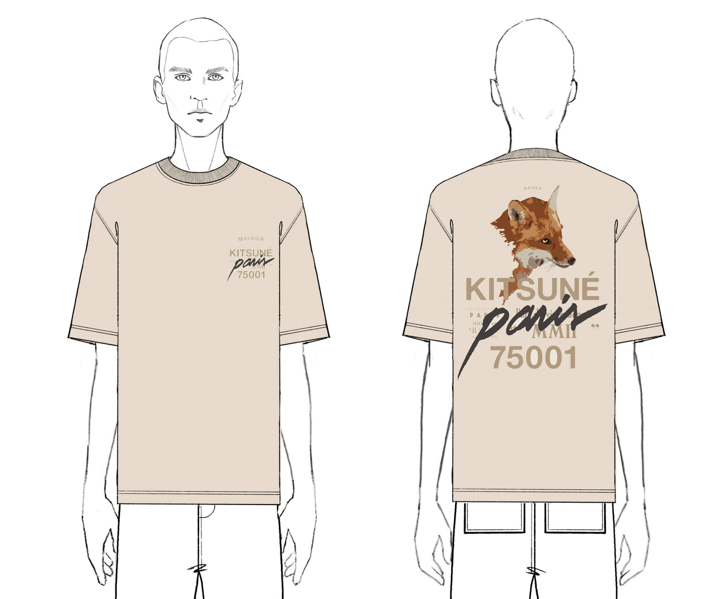 MMII  FOX HEAD OVERSIZE TEE-SHIRT