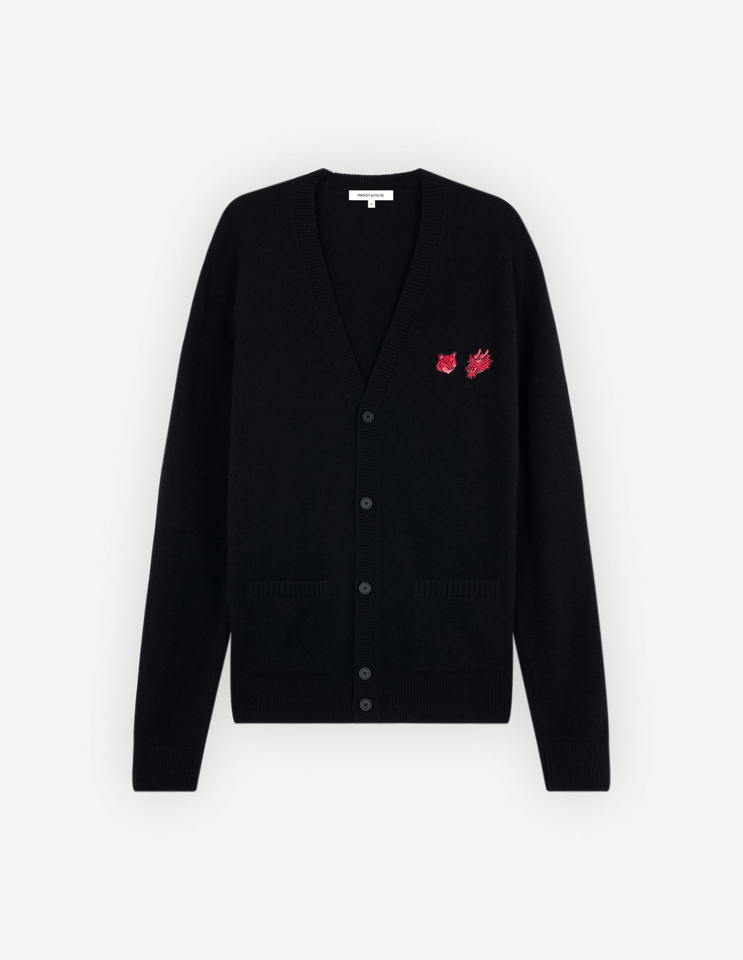 DOUBLE PATCH FOX & DRAGON CARDIGAN