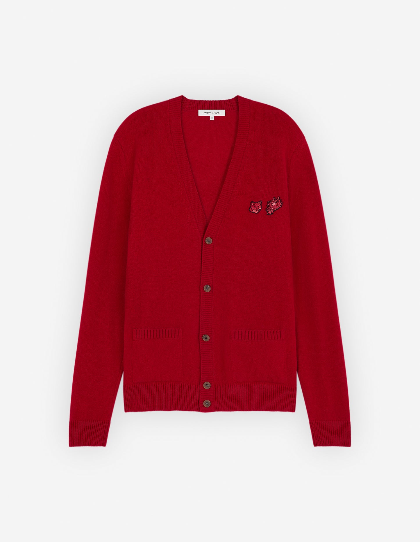 DOUBLE PATCH FOX & DRAGON CARDIGAN
