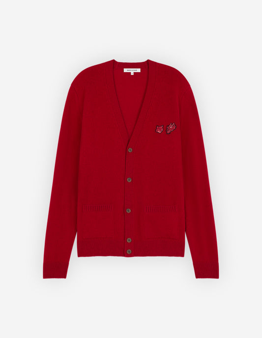 DOUBLE PATCH FOX & DRAGON CARDIGAN