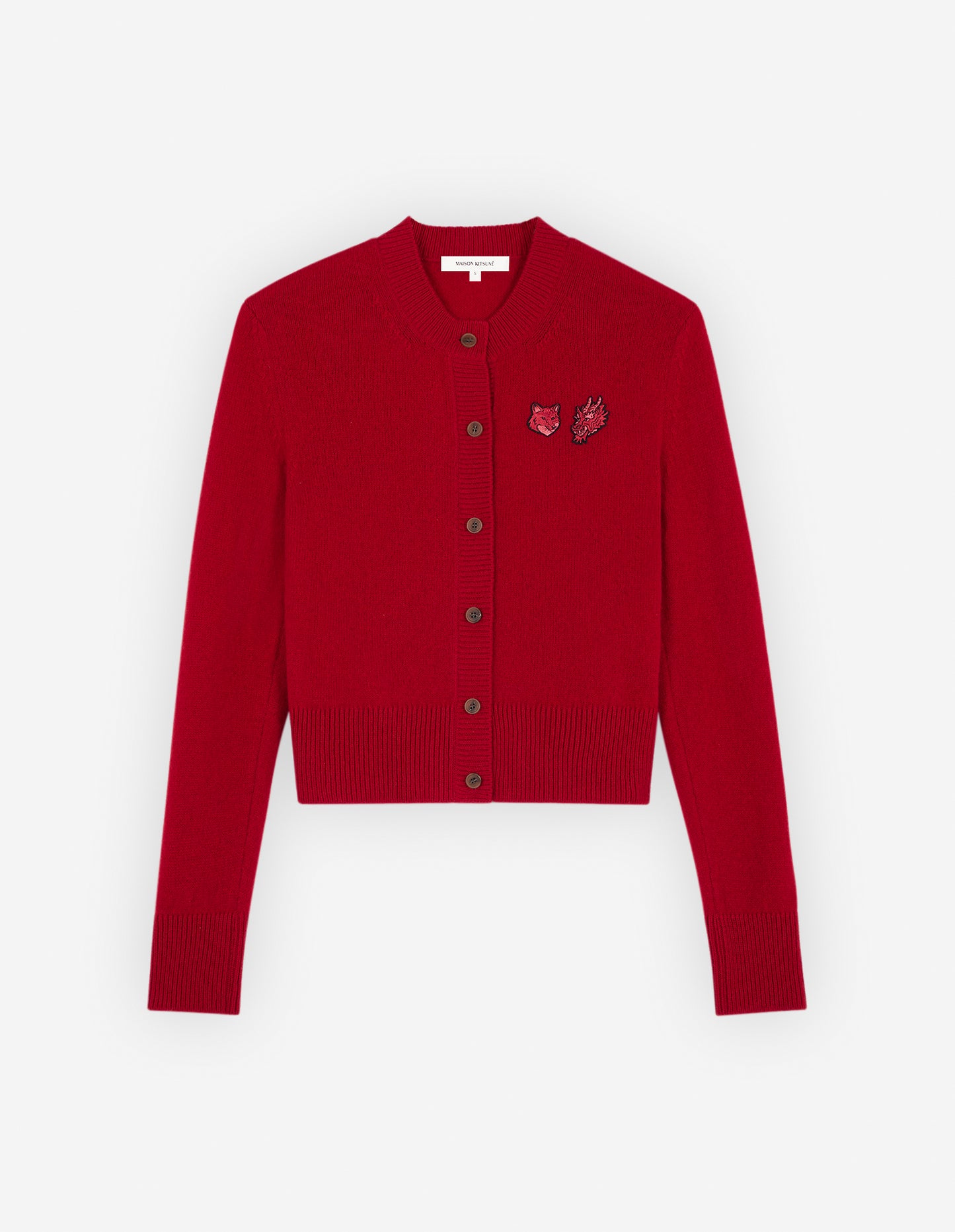DOUBLE PATCH FOX & DRAGON CARDIGAN
