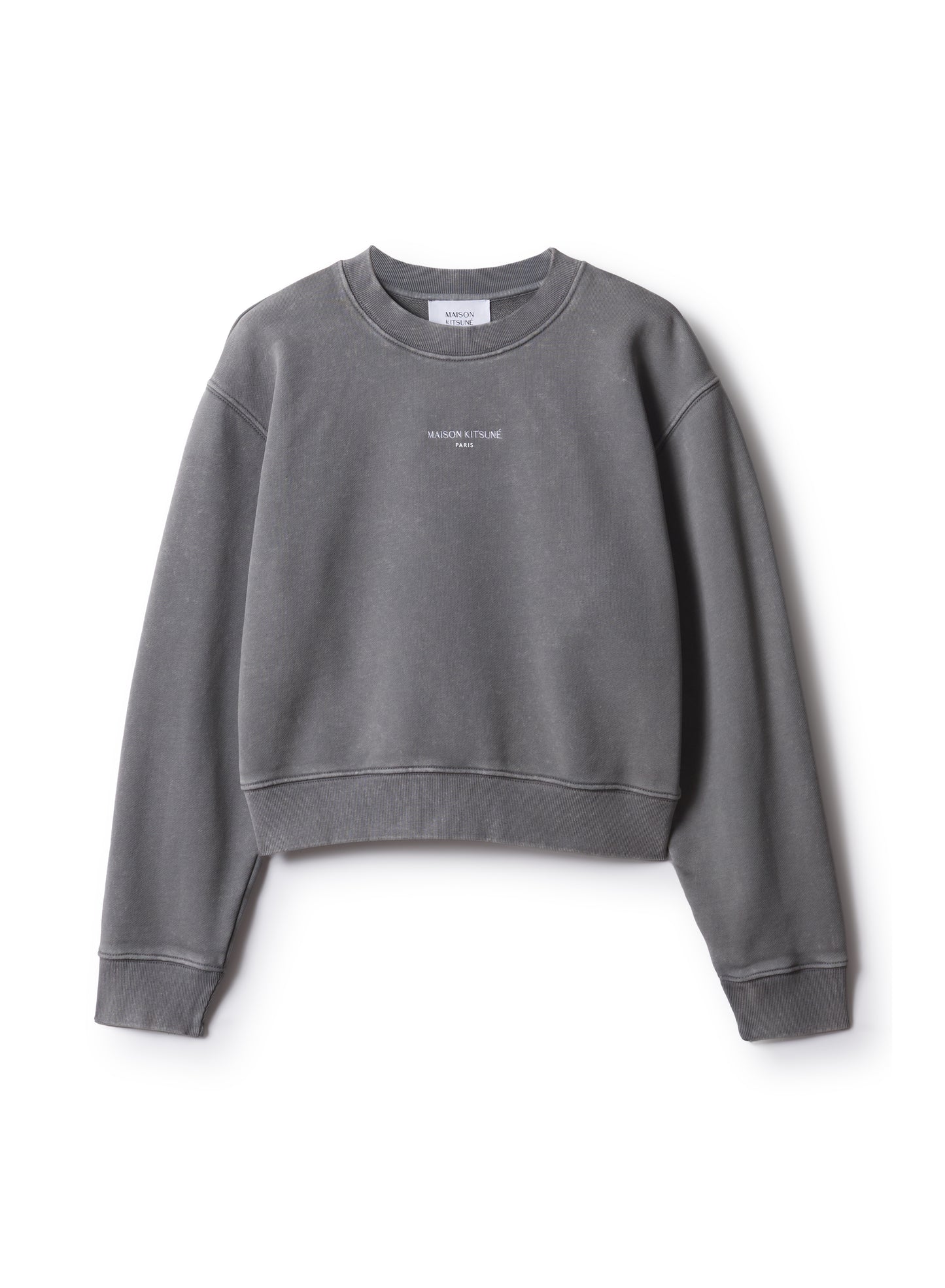 MAISON KITSUNÉ PARIS FADED CROPPED SWEATSHIRT